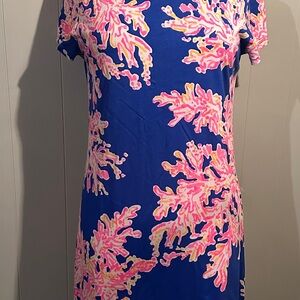 Lilly Pulitzer Blue and Pink Coral Dress